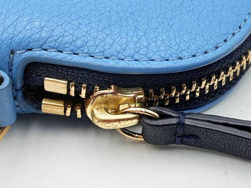 Tory Burch Pebbled Blue Leather Shoulder Bag Eb0724wrdu