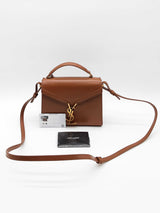 Yves Saint Laurent Brown Leather Cassandra Top Handle Bag Eb0426cxzde