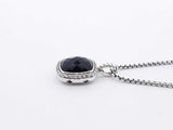 David Yurman Sterling Silver Onyx & Diamond Albion Necklace 17 Inch Fw0525lxzdu