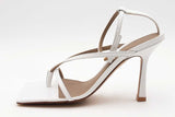 Bottega Veneta Stretch White Leather Strappy Sandals Size 35.5 Eb0525lrxsa