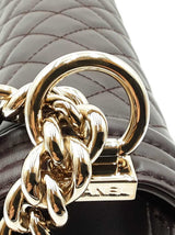 Chanel Boy Bag In Dark Brown Quilted Lambskin Fw0725lixzdu