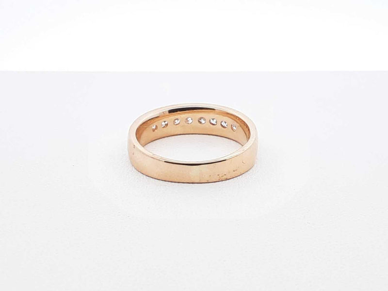 0.80 Cttw Channel-set Diamond & 14k Yellow Gold Ring 5.6 Gram Size 8 Fw0825pzxdu