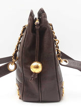 Chanel Triple Coco Mark Shoulder Bag In Brown Caviar Leather Fw0426llzxdu