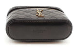 Yves Saint Laurent Quilted Black Leather Gaby Mini Vanity Case Eb1225exzde