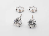 1.5 Ctw Diamond Double Stud Earrings 14k White Gold Sd0925lrzxsa