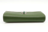 Tiffany & Co. Green Leather Turnlock Wallet With Chain Eb0626lrxde