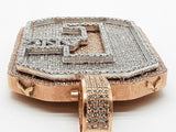 20.23 Cttw Natural Diamonds 10k Rose Gold 143.2g "Gang" Pendant Do0726exzxde