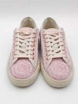 Versace Pink Greca Jacquard Canvas Sneakers Size 40 Eb0926crsa
