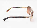 Coach Caroline Gold-tone & Tortoise Sunglasses With Gradient Lenses Fw1026ixdu