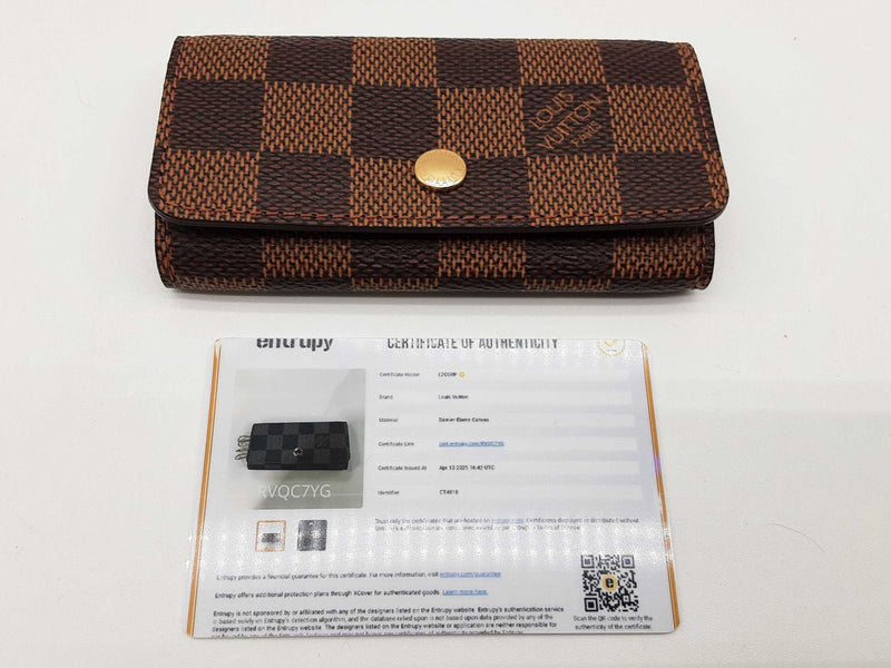 Louis Vuitton Brown Damier Ebene Key Holder Do0525lcxde