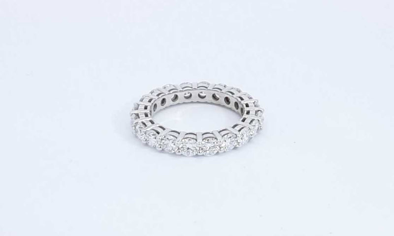 14k White Gold 3.2ctw Lab Grown Diamond Eternity Band Size 6.75 Eb0224ccrdu