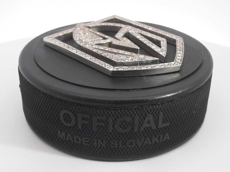 Vegas Golden Knights Custom Diamond Hockey Puck 7.00ctw (Prxz) 144010013845