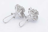 4.0cttw Diamond Floral Cluster 18k White Gold Stud Earrings 8.3 Grams Eb426crxdu