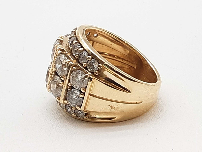 5.00 Cttw Diamonds 10k Yellow Gold 12.2g Ring Size 9.25 Do0425pwxzde
