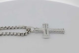 David Yurman Sterling Silver Chevron Cross Pendant Necklace 22 Inch Eb0926wrxsa