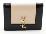 Yves Saint Laurent Cassandre Flap Card Case Black Wallet Aa0726rzsa