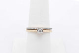 Diamond Wedding Set In 10k Yellow Gold 3 Grams Size 7 Eb0826srsa