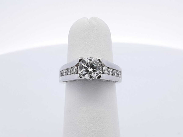 1.75 Cttw Diamond & 14k White Gold Ring 6.5 Grams Size 4.5 Fw0525lxxzdu