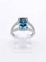4.11 Cttw Lab Grown & Natural Diamond 14k White Gold Ring Size 6.5 Fw1023pesrdu