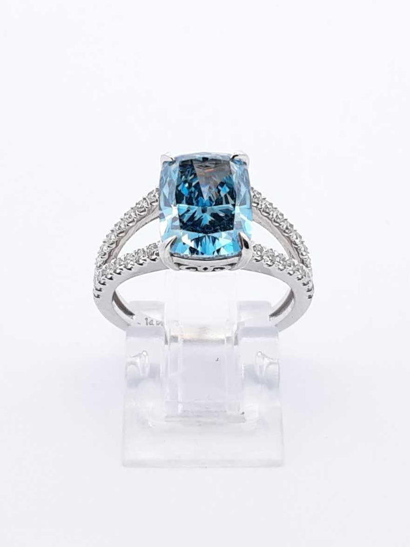 4.11 Cttw Lab Grown & Natural Diamond 14k White Gold Ring Size 6.5 Fw1023pesrdu