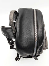 Mcm Stark Black Leather Gray Visetos Coated Canvas Backpack Do0626orxde
