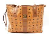 Mcm Liz Reversible Shopper Cognac Visetos Canvas Shoulder Bag Sd0326lzxdu