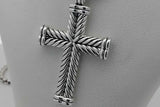 David Yurman Sterling Silver Chevron Cross Pendant Necklace 22 Inch Eb0926wrxsa