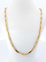 24k Yellow Gold Bar Link Chain Necklace 14.4 Grams 21 Inch Fw0826l0xzdu