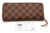 Louis Vuitton Damier Ebene Clemence Zip Around Wallet Eb0526oxzde