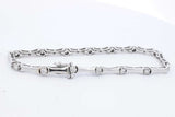 Approx. 0.7ctw Diamond Bracelet In 14k White Gold 7.6 Grams 7 Inch Eb0824opxdu