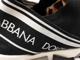 Dolce & Gabbana Sorrento Logo Sneakers In Black & White Size 12 Fw0626rxdu