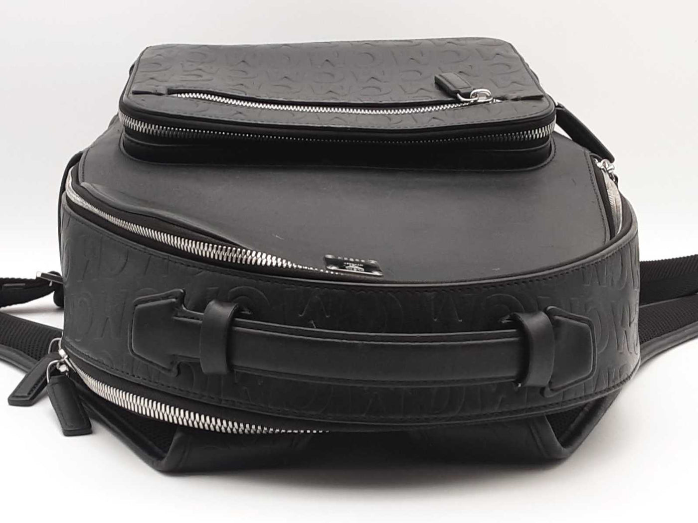 Mcm Black Leather Visetos Monogram Black Backpack Aa0526wzxsa