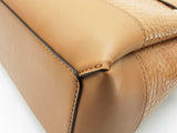 Michael Kors Reed Belted Deer Tan Croc Embossed Leather Satchel Bag Do0626wxde