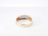 0.31 Cttw Diamond & 10k Yellow Gold Nugget Ring 4.5 Grams Size 10 Fw0926oxzdu