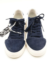 Off-white Low Vulcanized Eco Canvas White & Navy Sneakers Size 42 Eb0925lxzsa