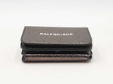 Balenciaga Cash Mini Wallet In Dark Gray Crinkled Calfskin Fw0926lzxdu