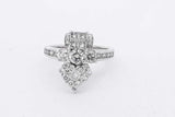 1.52cttw Diamond Ring In 10k White Gold 5.1 Grams Size 8.5 Eb0826rxzsa
