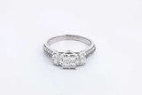 Approx. 1.12ctw Diamond Ring In 14k White Gold 4.44 Grams Size 7.75 Eb0324oxzsa