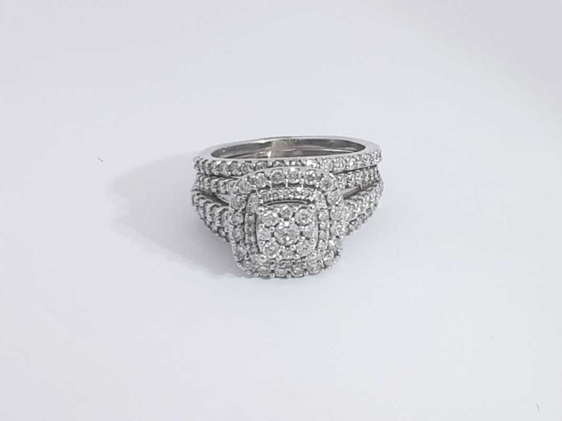 1.06 Cttw Diamond 10k White Gold Ring 6.3 Grams Size 6.5 Aa0725wrzsa