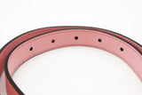 Gucci Thin Pink Leather Belt With Silver Tone Gg Buckle Size 75/30 Eb1225crde