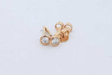 Tiffany & Co. Elsa Peretti Diamond By The Yard 18k Gold Stud Earrings Eb526exzde