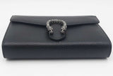 Gucci Dionysus Black Leather Wallet With Chain Eb0426wrxdu
