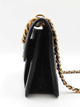 Chanel Large Double You Flap Bag In Diamond-quilted Black Leather Fw0626lixzdu