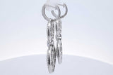 5.32cttw Diamond Drop Circle Earrings In 18k White Gold 17 Grams Eb0126wrxzde