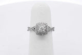 0.78cttw Diamond Ring In 10k White Gold 2.5 Grams Size 4 Eb0726oxzsa