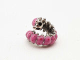 Pandora Cute Curled Caterpillar Pink Enamel 0.925 Sterling Silver Charm Do426rde