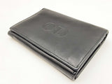 Christian Dior Black Leather Wallet Fw0225lrxdu