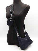 Prada Re-edition 2005 Shoulder Bag In Navy Blue Re-nylon Fw0726plzdu