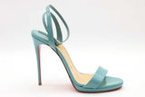 Christian Louboutin Loubi Queen Blue Patent Leather Heels Size 38 Eb0326oorde