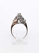 0.64 Ctw Diamond & 14k Yellow Gold Waterfall Ring 4.7 Gram Size 4.25 Fw0725wzxdu